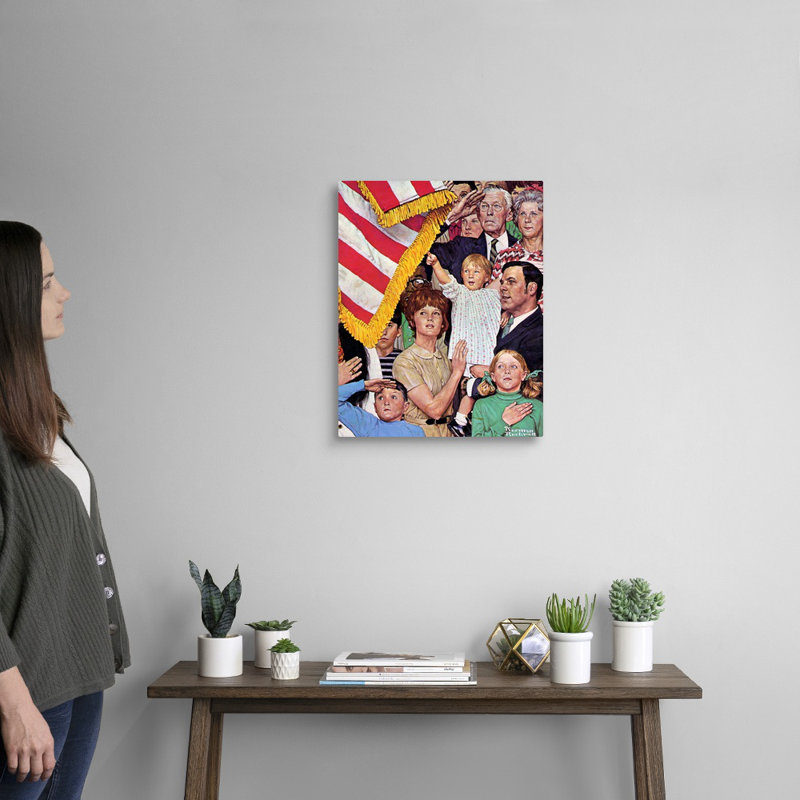 «Salute The Flag», art mural sur toile, Toile tendue, H 20 po x l 16 po x P 1,25 po