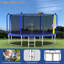 Trampoline 14FT avec panier de basketball, trampoline d'extérieur renforcé de type ASTM avec filet d'enclos