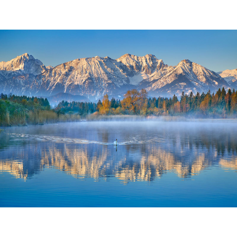 Allgaeu Alps And Hopfensee Lake, Bavaria, Germany by Frank Krahmer - Wrapped Canvas Print, 70cm H x 100cm W x 4cm D