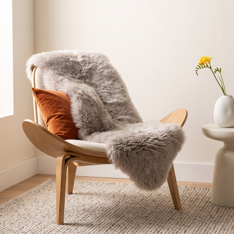 Stacey Standard Throw Blanket, Beige Ombre