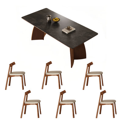 Ensemble de table de salle à manger rectangulaire et chaises