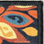 Tapis de couloir taille basse sur mesure à motif floral noir antidérapant-1342251936