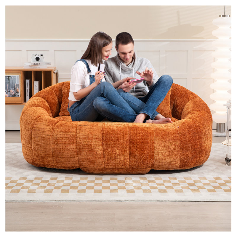  Canapé à billes COOLMORE, fauteuil à billes en chenille, chaise longue à dossier haut et canapé à billes durable pour une utilisation intérieure et extérieure