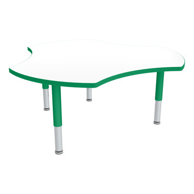 Cog Preschool Collaborative Whiteboard Adjustable Height Novelty Activity Table with Casters