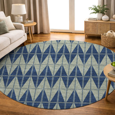 Premium Machine Washable Mayfield AMF2415 Chevron Rug
