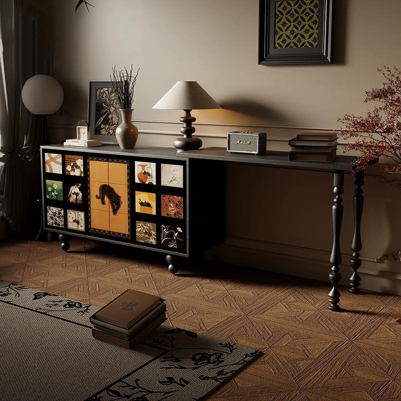 Commode de rangement Home, Noir