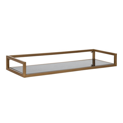 Chainbridge Rectangular Metal and Glass Accent Shelf