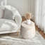 Table d'appoint Barrel Travertine Stone Finish MgO