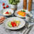Laurie Gates Ravenna 16 Piece Round Stoneware Dinnerware Set In Grey