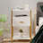 Table With Storage Drawer And Open Shelf,Side End Table For Bedroom,Living Room,Office White