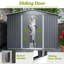 Remise pour outils 8 x 6 pi avec portes verrouillables