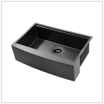 Évier de cuisine 33 x 22 x 10 po à tablier simple en acier inoxydable avec poste de travail
