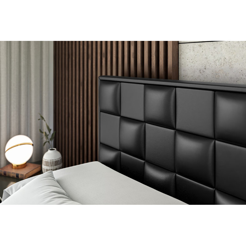 Bed, Black, 140 x 200cm