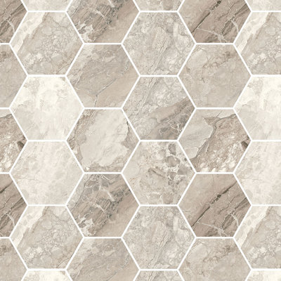 Crystara 4 Inch Hexagon Polished Mosaic Tile