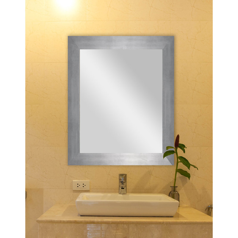 Miroir décoratif, 33 po x 60 po, Argenté mat