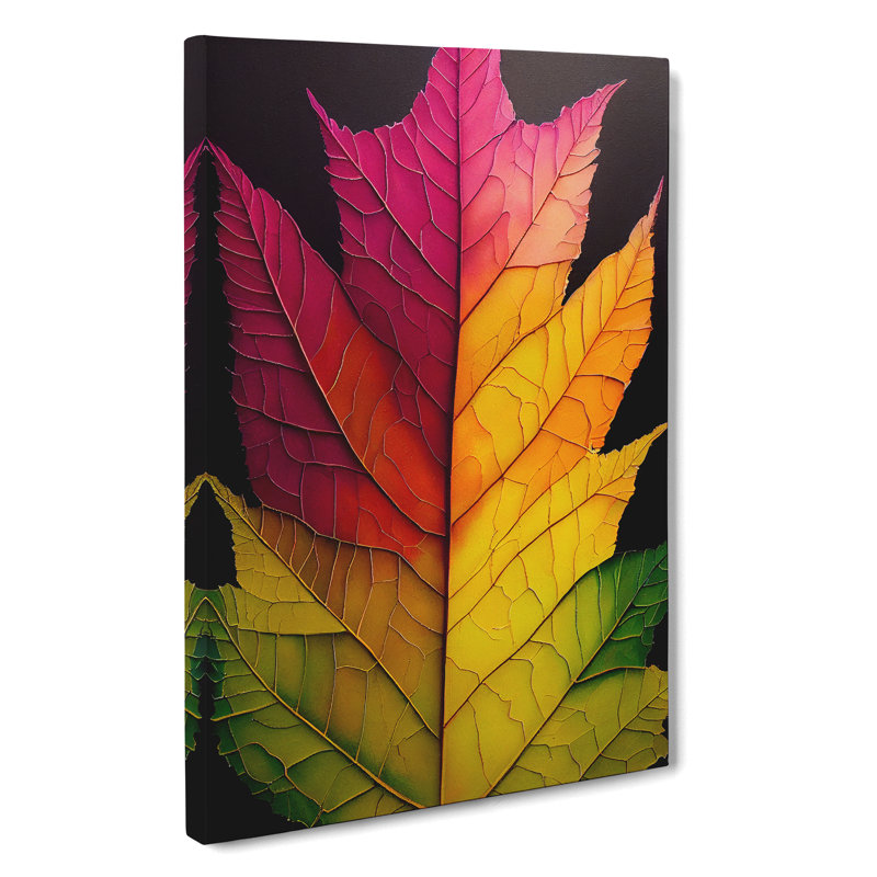 Leaf of Colour - Wrapped Canvas, 76cm H x 50cm W x 3cm D