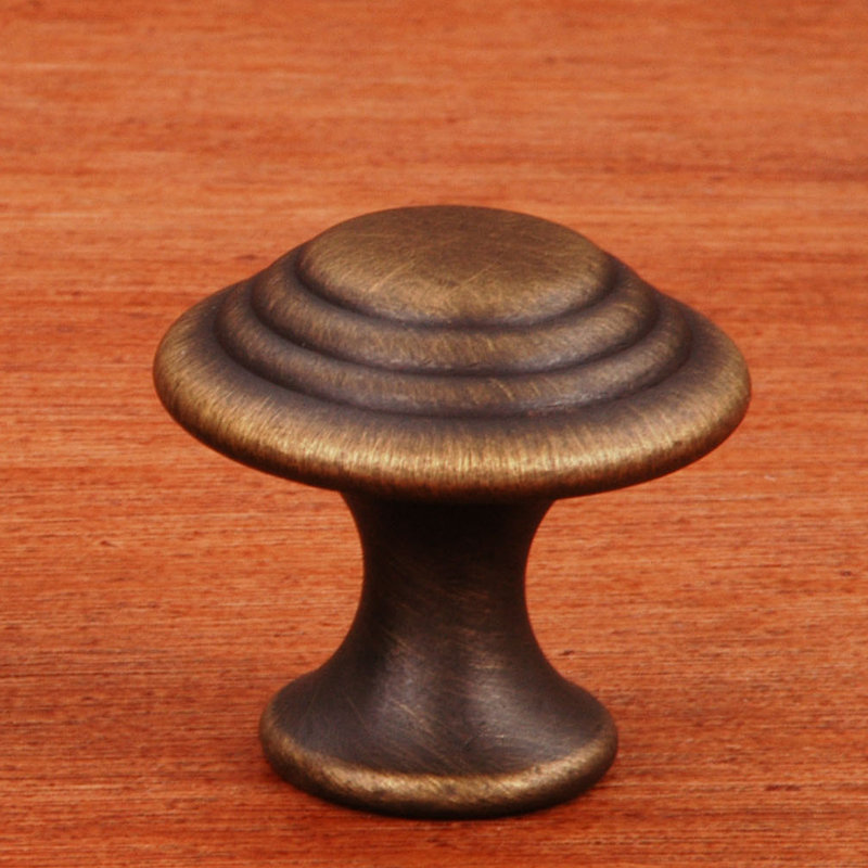 CK Series 1 1/4" Diameter Mushroom Knob, Antique English