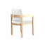 Chaise de patio en bois d'acacia massif Pablo (ensemble de 2), naturel / blanc