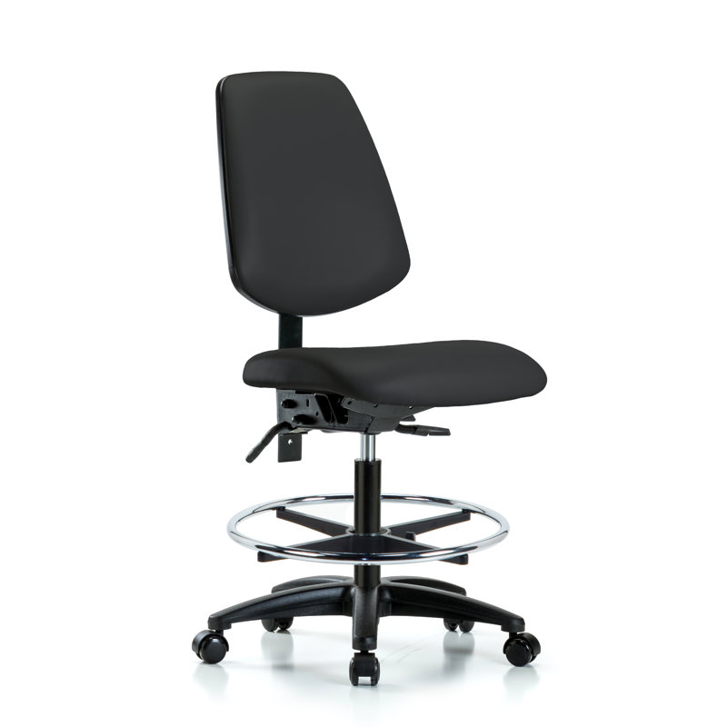 Chaise de dessin Kallie, Noir, Roulettes, Non inclus