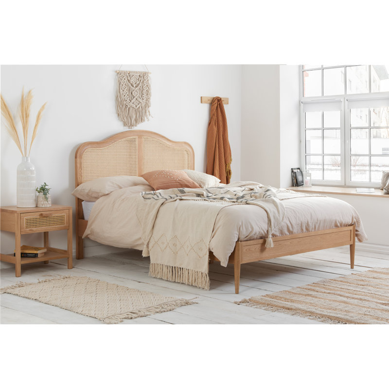 Algin Bed Frame, Double (4'6), Beige