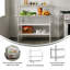 Table de travail commerciale en acier inoxydable avec 2 tablettes et tablettes-110963521