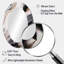 Miroir mural blanc et gris Ripples Of Stone IV - Blanc-1547753443