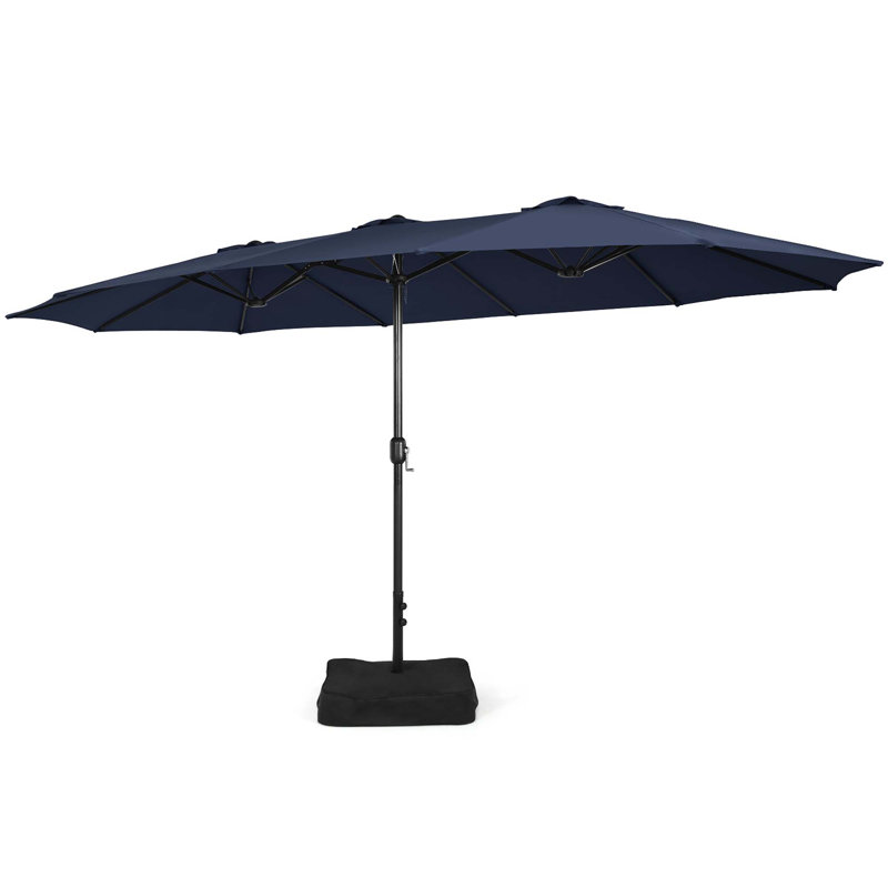 Ingimund 180 " W Rectangular Market Umbrella with Manual Lift