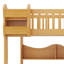 Grand lit mezzanine en bois avec garde-robe et escalier, tablettes de rangement, lit superposé multifonctionnel-2084195180