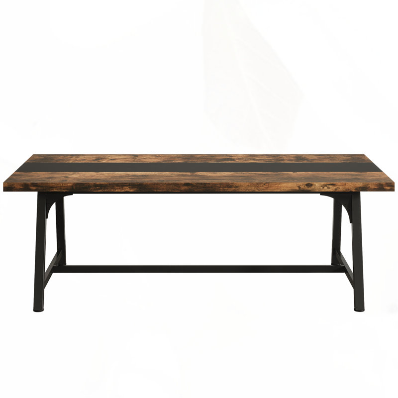 70.87" Office Executive Desk, Brown/Black