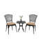 Ensemble bistro 3 pièces de mobilier de patio en fonte d'aluminium antirouille 2 chaises et 1 table ronde d'extérieur-1360780718