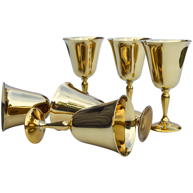 Mid-Century Golden Goblets
