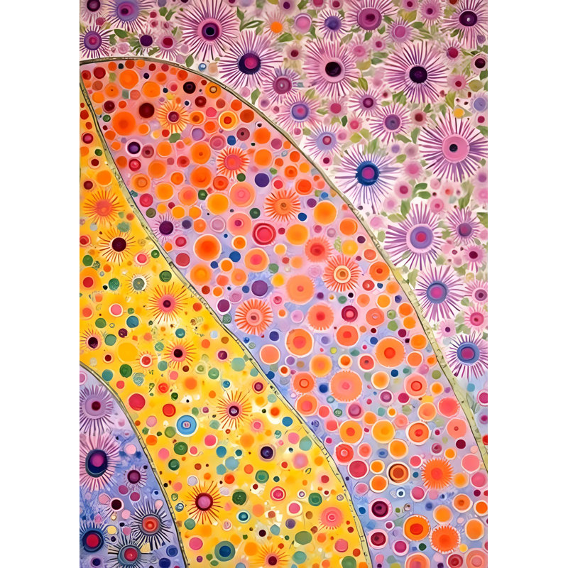 «Colorful Harmony - Abstract Floral Energy», reproduction sur toile, H 16 po x l 12 po