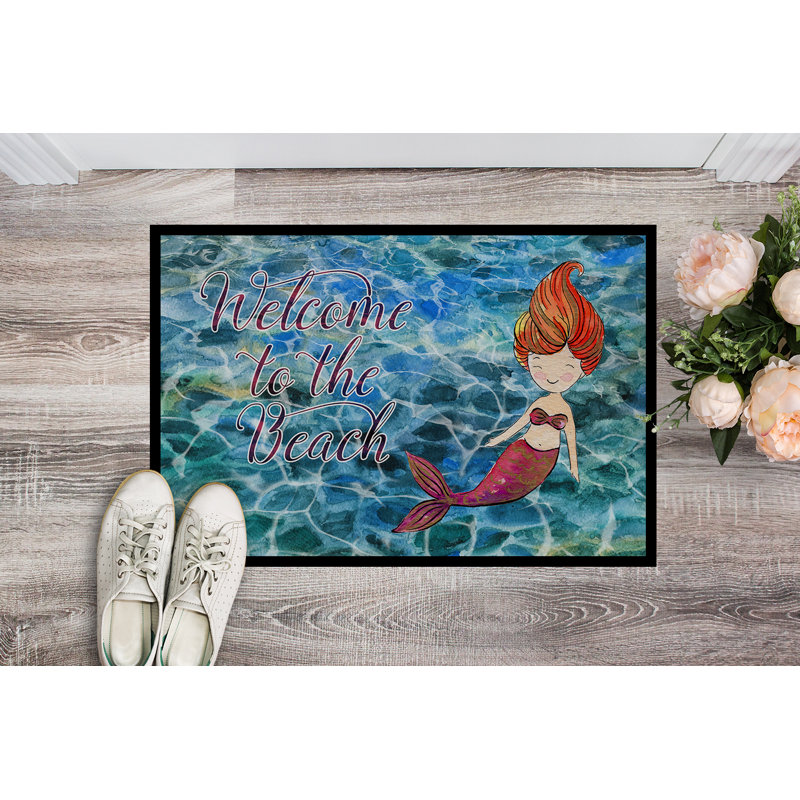 Tapis d'entrée antidérapant Agnew Water Welcome, Rectangle 1 pi 6 po x 2 pi 3 po