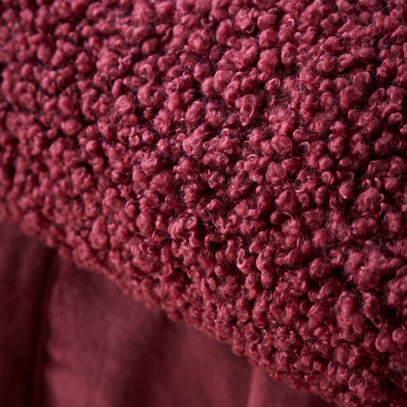 So Soft Velvet Boucle Blanket Throw, Burgundy
