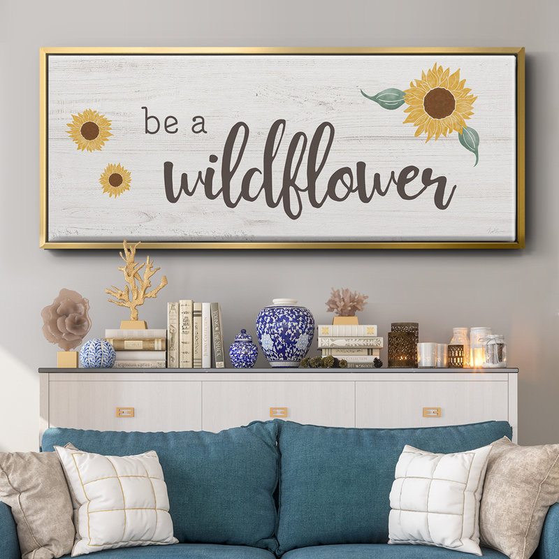 Be a Wildflower - Toile encadrée, H 24 po x l 60 po