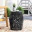 Table de bout moderne en métal avec structure creuse - noir, l 16,67 po x P 16,67 po x H 20,66 po-273674327