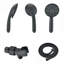 Ensemble de robinets de douche multifonctions haute pression avec douchette à main - Noir mat