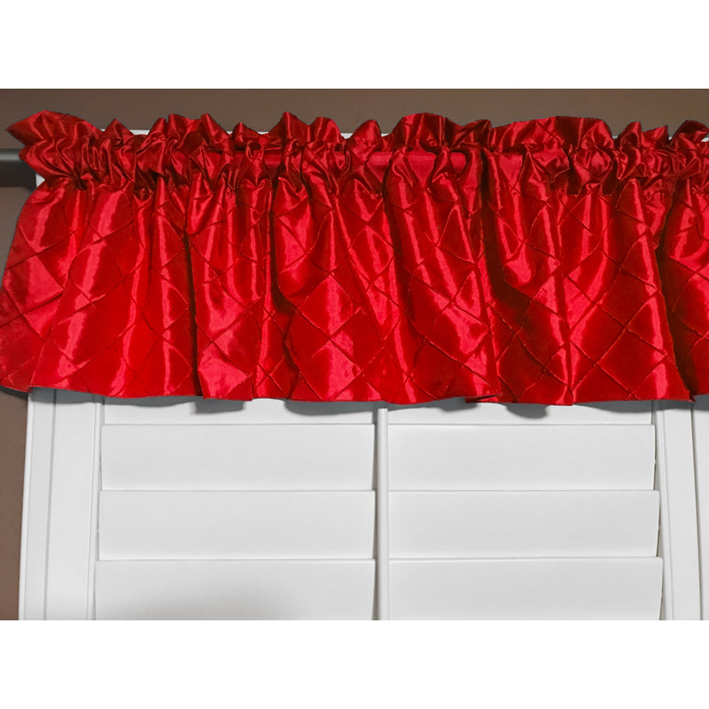 Cantonnière sur mesure l 52 po, L 52 po x L 24 po, Rouge