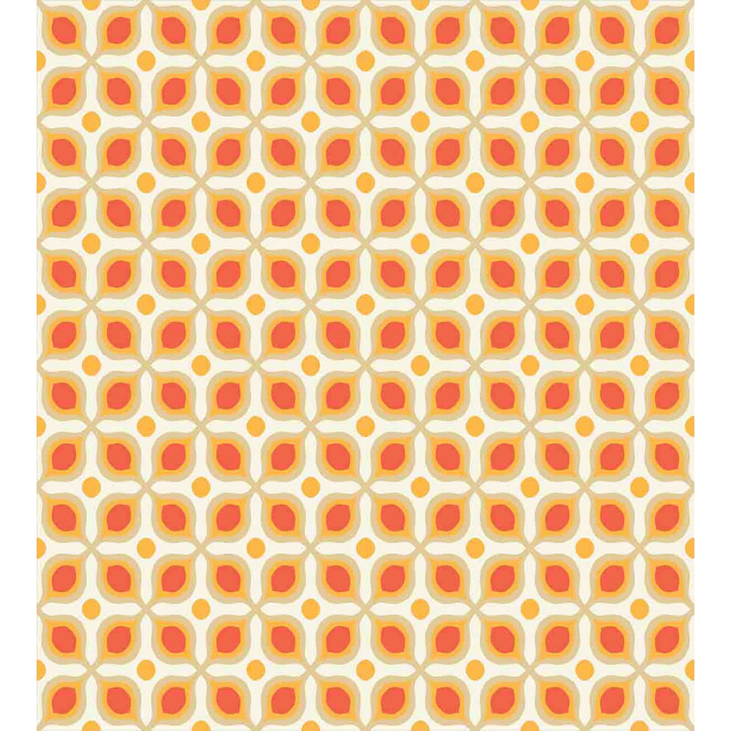Felecia Orange/Cream Microfibre 350 TC Duvet Cover Set, Single Duvet Cover + 1 Standard Pillowcase