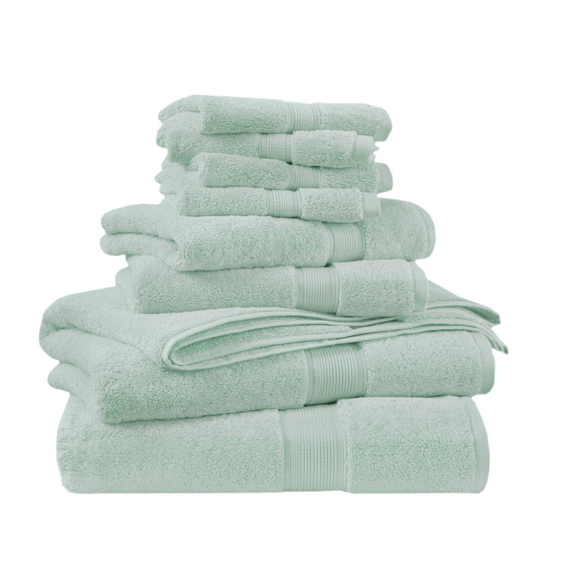 800GSM Ultra-Soft 100% Cotton Absorbent Towel Set, Seafoam