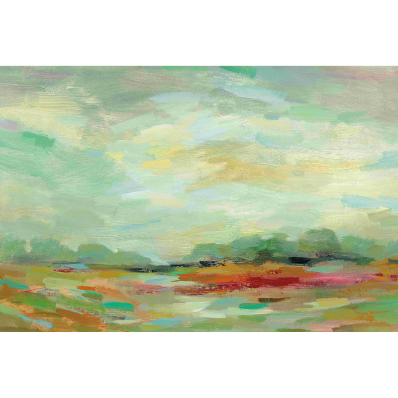 Sunrise Field - vert / beige, H 12 po x l 18 po