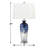 Sabbia 28 in. Blue and White Table Lamp