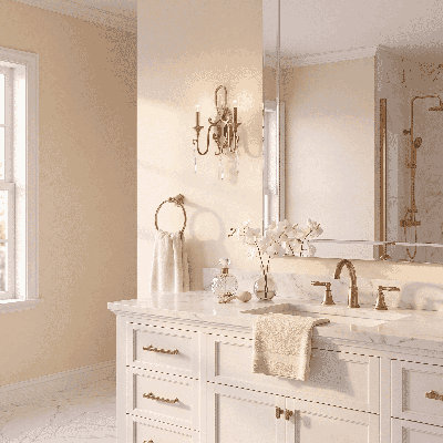 Fairchild 2-Light Wall Sconce in Warm Brass