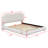 Upholstered Platform Bed With Thick Fabric, Solid Frame And Stylish Curve-Shaped Design