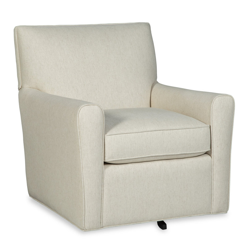 Mikeno Upholstered Swivel Armchair, Nomad Beige Crypton®
