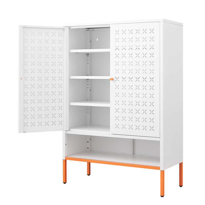 Armoire à chaussures autoportante Grid, Blanc