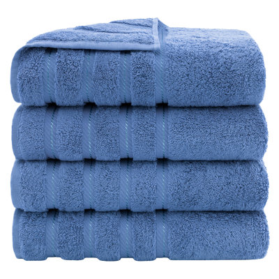 Edison Collection 100% Cotton 4 Piece Luxury Turkish Bath Towel Set
