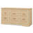 Natural Rattan 9 Drawer Dresser Boho Storage Chest of Drawers for Living Room