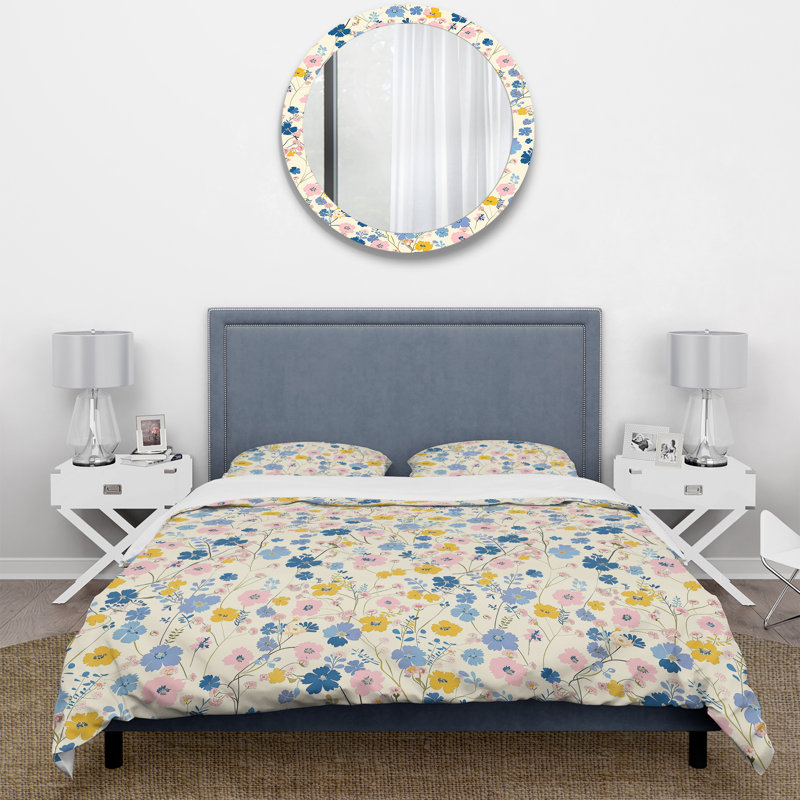 Ensemble de housse de couette Blue Farm, Housse de couette très grand + 2 très grandes ta