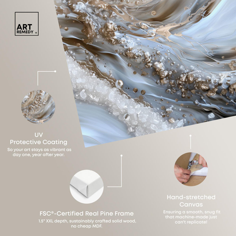 «Effervescent Earth III Canvas Elegant Abstracts» par Art Remedy, H 15 po x l 10 po, Toile tendue avec châssis